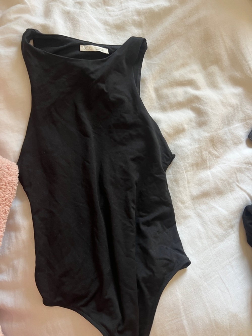 Zara Black Sleeveless Bodysuit Tank Top